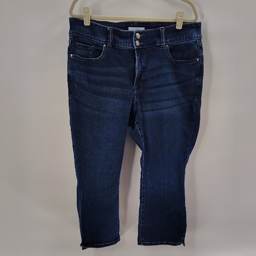 Lane Bryant Denim Jeans Size 16 Cropped Flex Magic Waist Band Tight Tummy